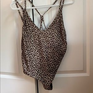 Never worn leopard print one piece